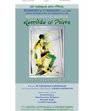 Correzzola – Romanzo: "ROMILDO AL PIAVE" – DOMENICA 27 MAGGIO ORE 18:00 – CORTE BENEDETTINA